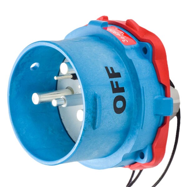 Receptáculo de clavija y enchufe Meltric, 150 A, 3 polos, NEMA 4X - 63-98043-263