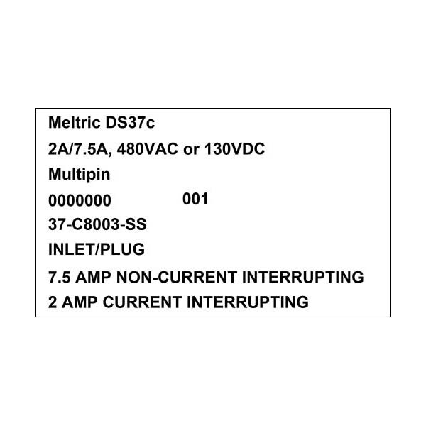 Meltric 37-C8003-SS INLET - 37-C8003-SS