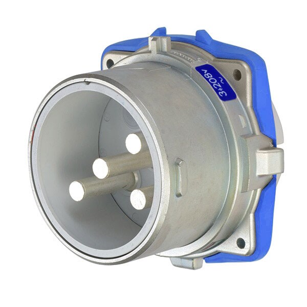Receptáculo de clavija y enchufe Meltric, 200 A, 208V CA, estilo 2 de puesta a tierra, NEMA 3R - 37-28163
