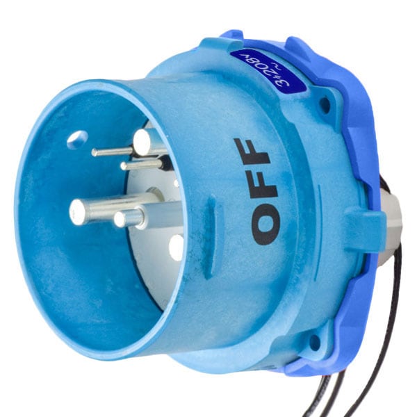 Meltric Pin & Sleeve Receptacle, 150 A, 208V AC, NEMA 4X - 63-98163-264