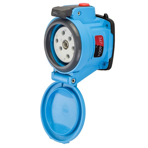 Receptáculo de clavija y enchufe Meltric, 30 A, 347/600V AC, Trifásico, 3 Polos, NEMA 4X