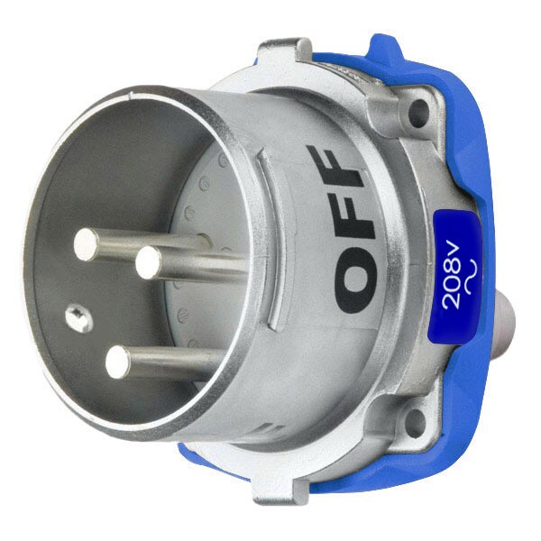 Receptáculo Pin & Sleeve Meltric, 60 A, 208V AC, 2 Polos, NEMA 3R - 37-68162