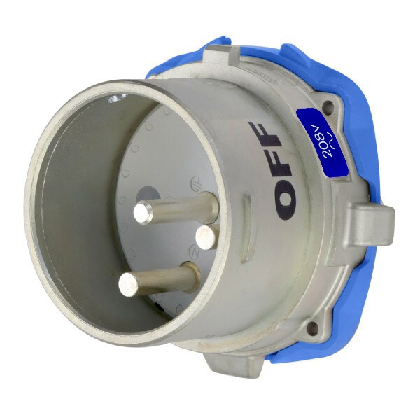 Receptáculo de clavija y enchufe Meltric, 150 A, 208V AC, NEMA 4X - 39-98232-K16