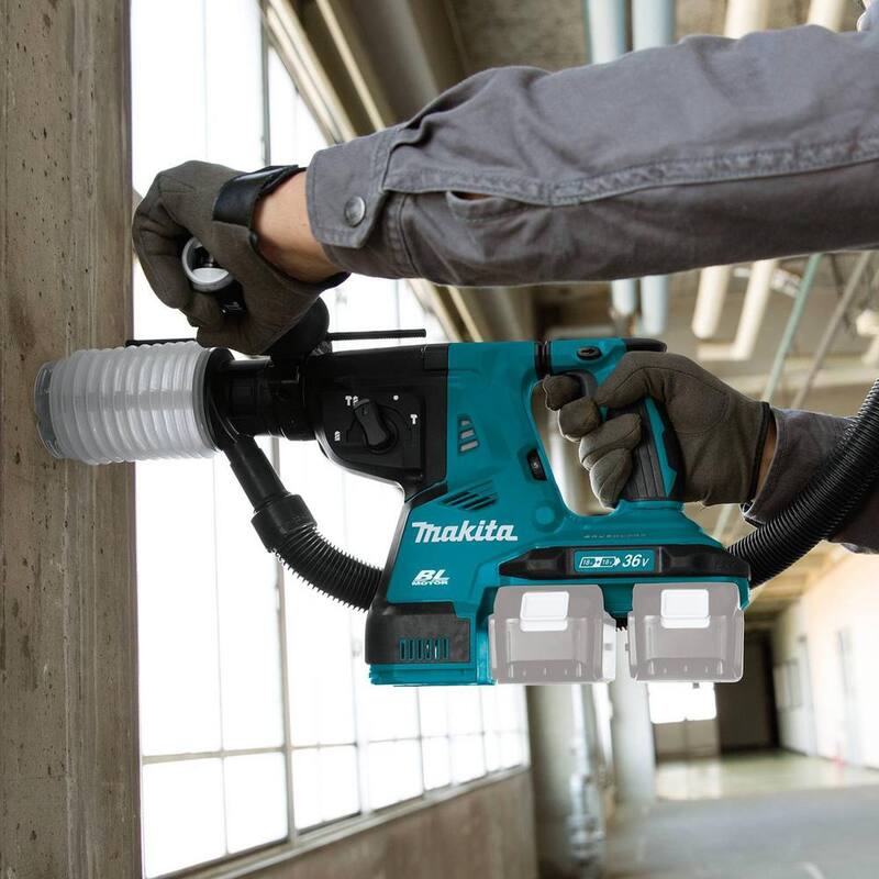 Rotomartillo inalámbrico sin escobillas Makita 18V X2 LXT de 36V 1-1/8 pulgadas de iones de litio (herramienta solamente) - XRH08Z