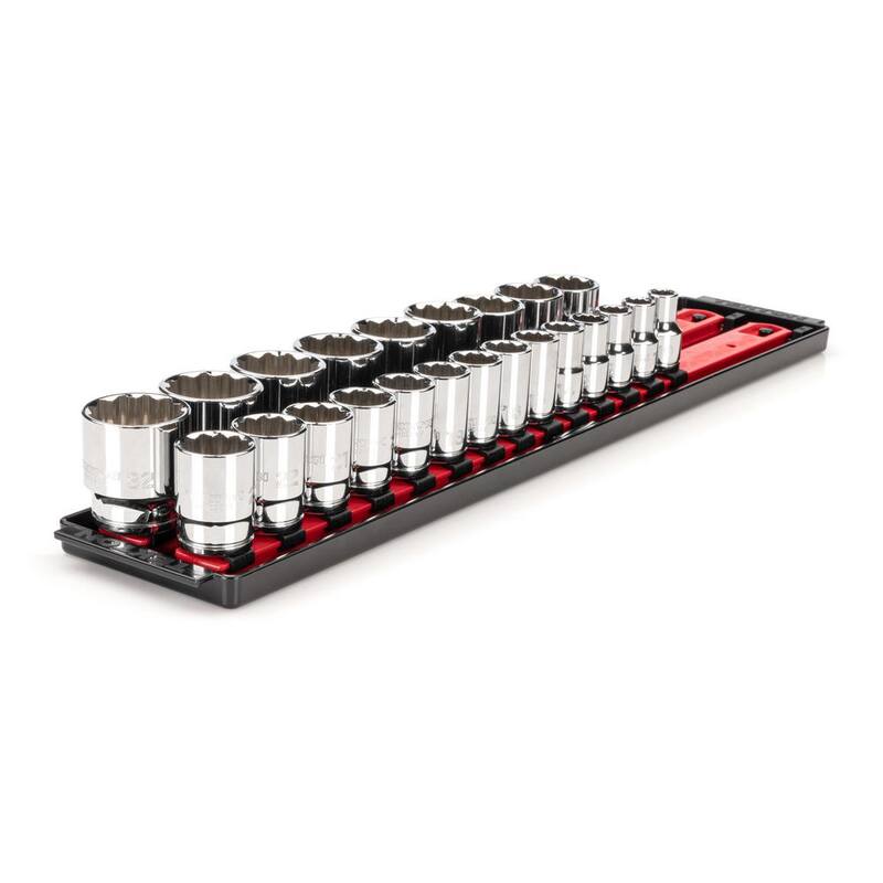 Juego de dados de 1/2 pulgadas con rieles (10 mm-32 mm) (23 piezas) - SHD92120