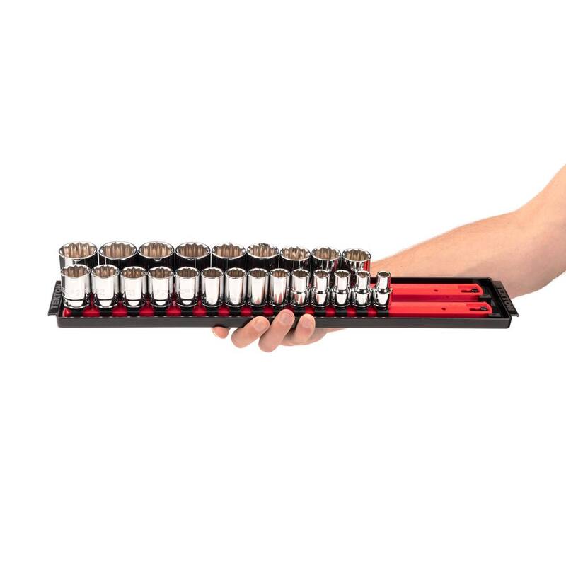 Juego de dados de 1/2 pulgadas con rieles (10 mm-32 mm) (23 piezas) - SHD92120