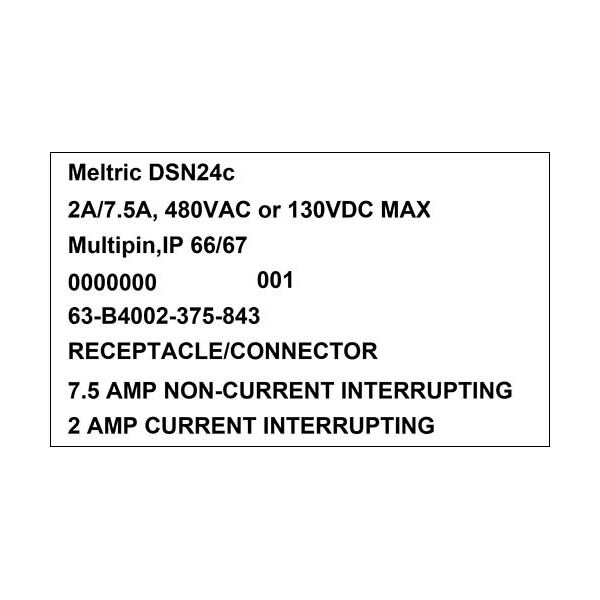Meltric 63-B4002-375-843 RECEPTÁCULO DE HONGO DE PAWL BLOQUEABLE CON CANDADO - 63-B4002-375-843