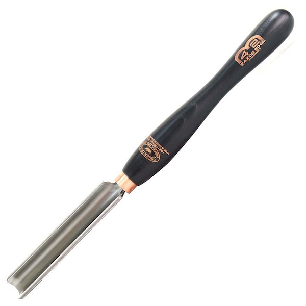 Crown Tools 3/4 Inch M42 Roughing Out Gouge, 10 Inch Black Ash Handle - 25308