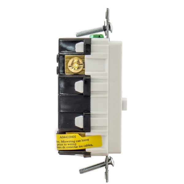 Receptáculo GFCI Hubbell Wiring Device-Kellems, Dúplex, 1 Fase, NEMA 5-20R, 125V AC, 20 A, 2 Polos, Terminales de Tornillo, Blanco - GFR20W