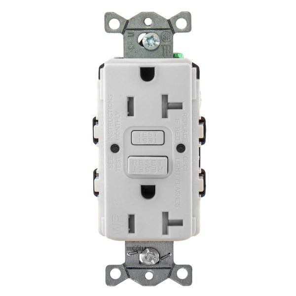 Receptáculo GFCI Hubbell Wiring Device-Kellems, 20A, 125VAC, 5-20R, Blanco - GFRTW20W