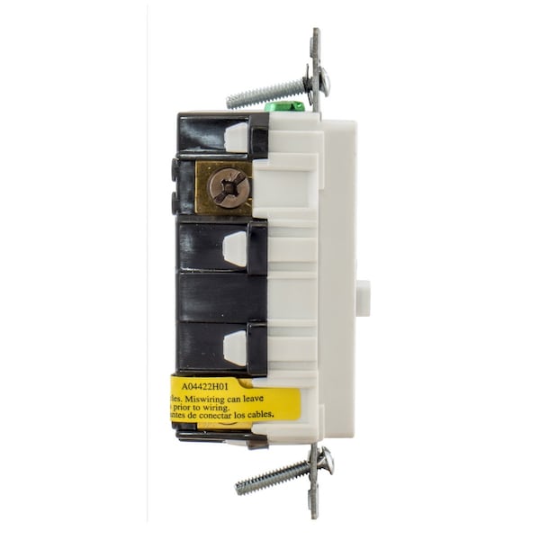 Receptáculo GFCI Hubbell Wiring Device-Kellems, 20A, 125VAC, 5-20R, Blanco - GFRTW20W