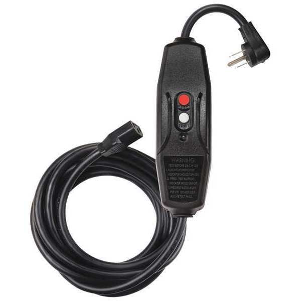 Power First Line Cord GFCI, 9 ft., Blk, 15A, 5-15P, 120V - 2XYT2