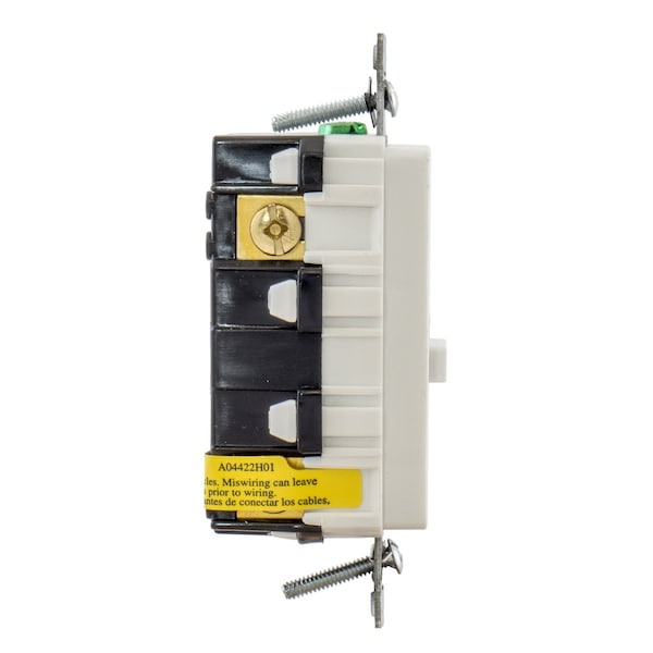 Receptáculo GFCI Hubbell Wiring Device-Kellems, 15A, 125VAC, 5-15R, Blanco - GFR15W