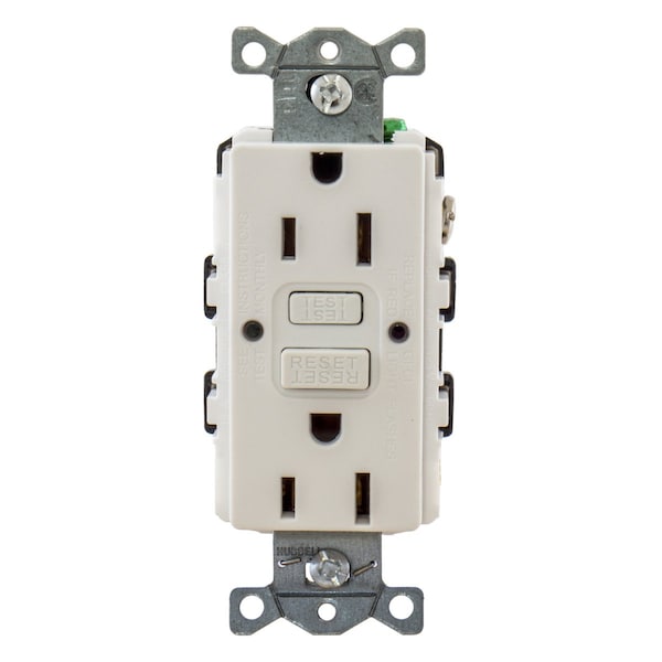 Receptáculo GFCI Hubbell Wiring Device-Kellems, 15A, 125VAC, 5-15R, Blanco - GFR15W