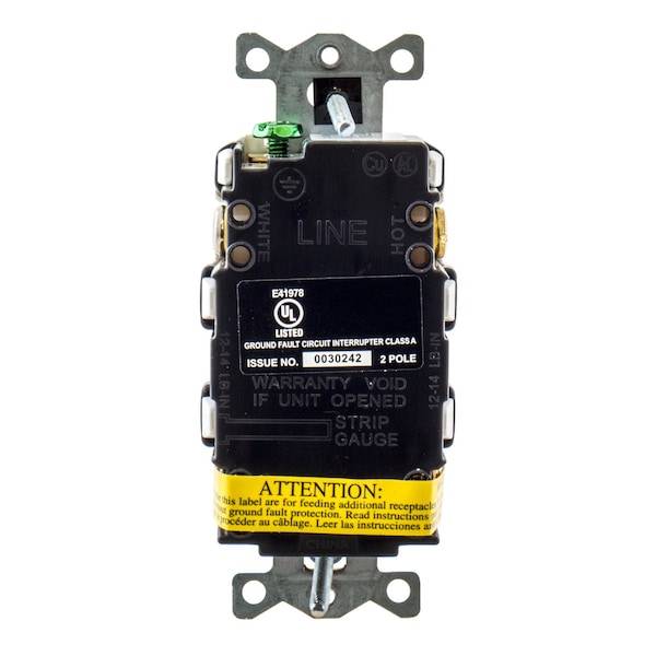 Receptáculo GFCI Hubbell Wiring Device-Kellems, 15A, 125VAC, 5-15R, Blanco - GFR15W