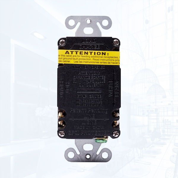 Toma de corriente GFCI con prueba automática de 20A y placa de pared, blanco, paquete de 10 - GLS-20ATR-WH-10