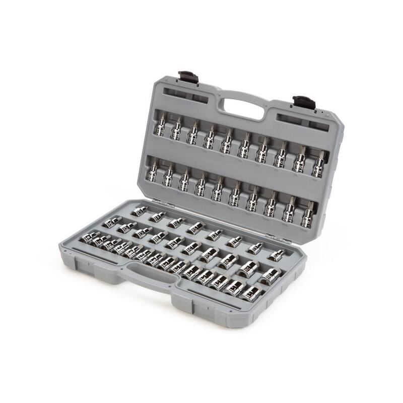 Juego de dados para puntas Hexagonales, Torx, Phillips y Ranuradas de 1/2 pulgadas TEKTON (52 piezas) - SHB92302