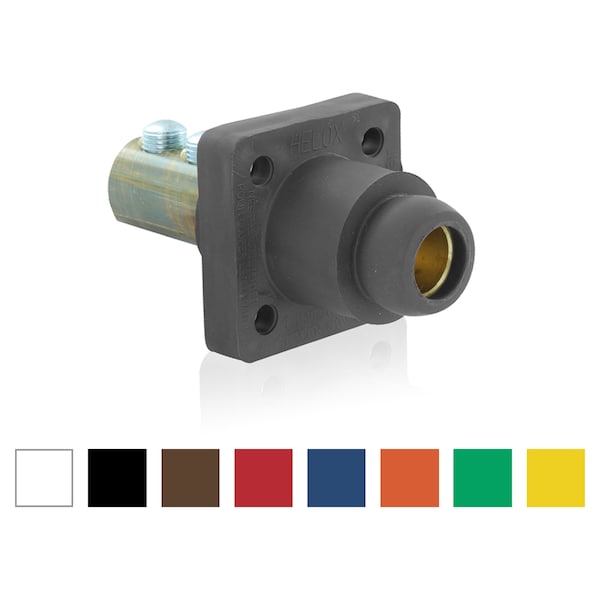 Ensamblaje de conector eléctrico Leviton 18 Series Fml Recp 90° 2 0-4 0 Amarillo - 18R24-UY