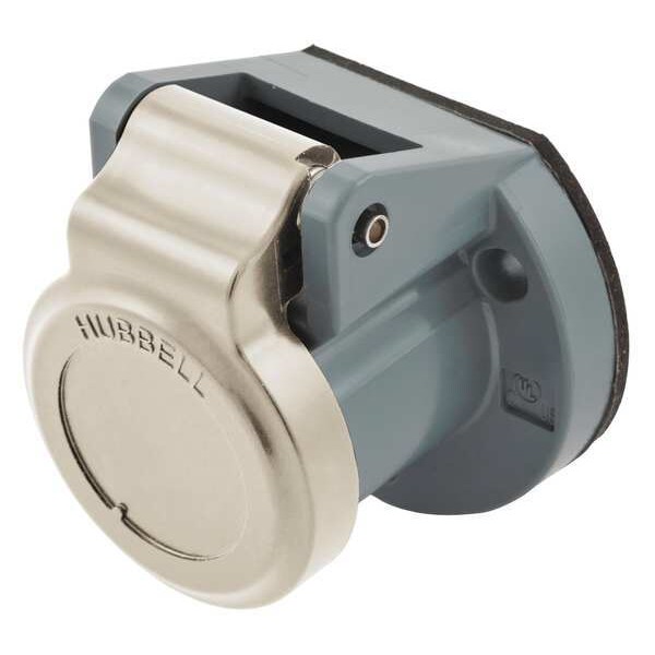 Conector de un polo con cubierta para clima, blanco - HBL15NCW