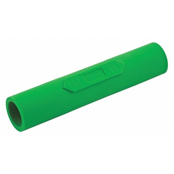 Conector doble Hubbell Wiring Device-Kellems, 150AC/DC, punta cónica, verde - HBL15DMGN
