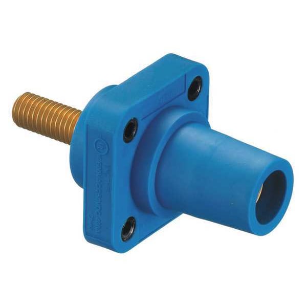 Receptáculo Hubbell Wiring Device-Kellems, Azul, Hembra, Perno, Nariz Cónica - HBLFRSCBL