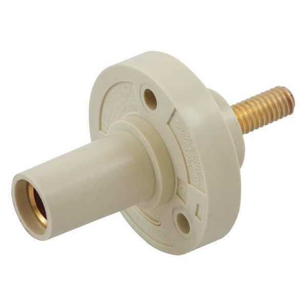 Receptáculo de Hubbell Wiring Device-Kellems, Pasador, Blanco, Hembra, Nariz Cónica - HBL15FRSW