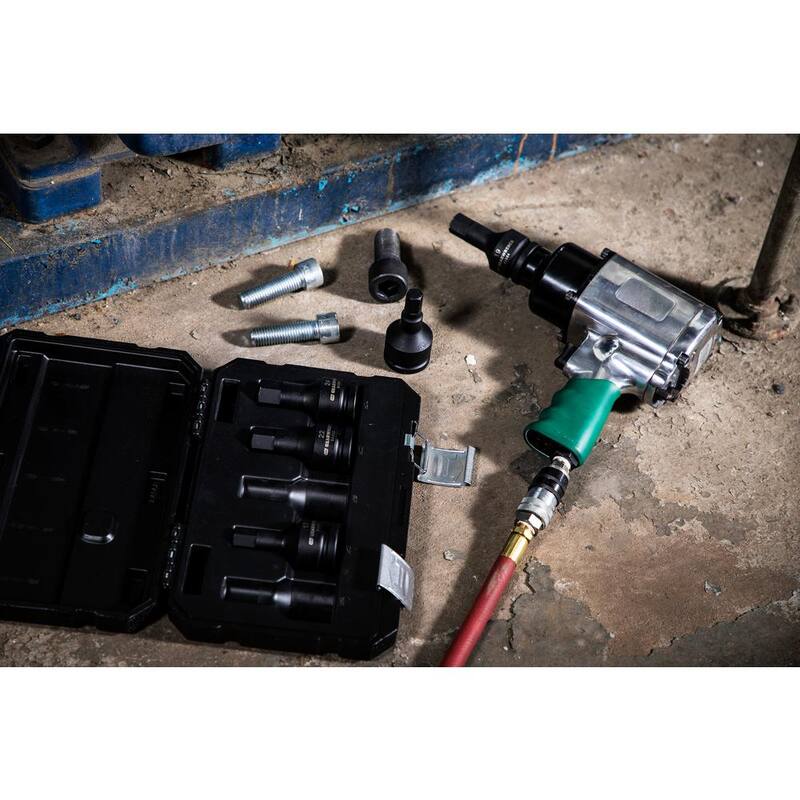 Juego de dados hexagonales de impacto métrico de 3/4 de pulgada de GEARWRENCH con estuche moldeado por soplado (5 piezas) - 84968-06