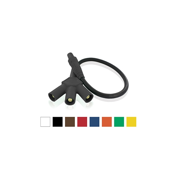 Ensamble de Conector Eléctrico Leviton Serie 16 Hembra Macho Trífase Verde - 16A36-UG