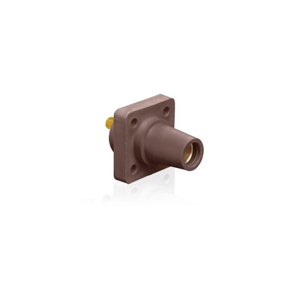 Receptáculo hembra Leviton, color café, 2-4/0, 300/400Ac/Dc - 16R24-UH
