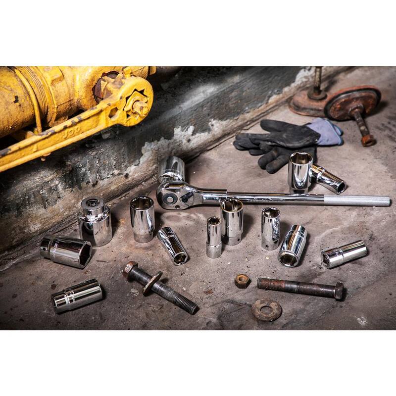 Juego de dados profundos métricos de 6 puntos de 3/4 de pulgada de GEARWRENCH (13 piezas) - 80847
