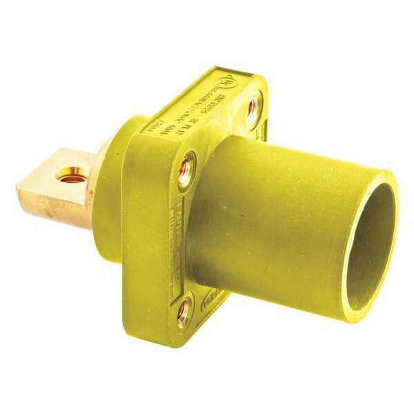 Receptáculo Hubbell Wiring Device-Kellems, Punta Cónica, Doble Juego, Amarillo - HBLMRBY