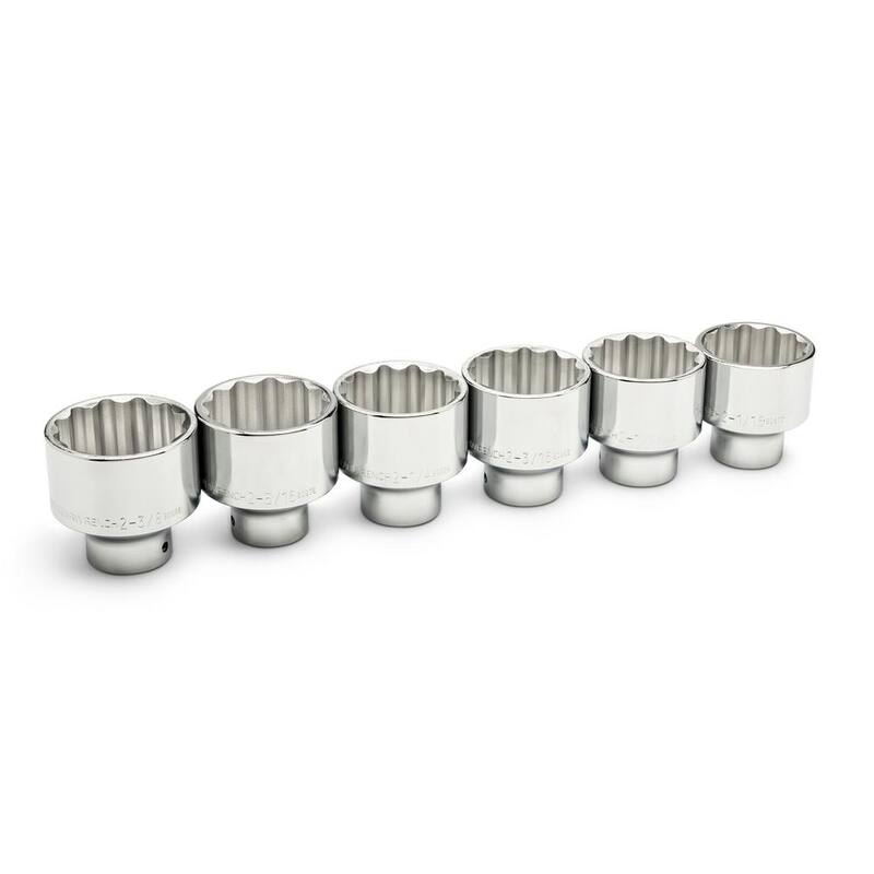 Juego de vasos estándar SAE de 12 puntos de 3/4 in. Drive de GEARWRENCH (6 piezas) - 80844