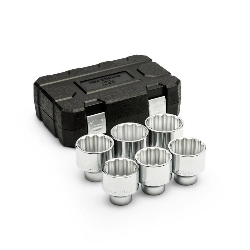Juego de vasos estándar SAE de 12 puntos de 3/4 in. Drive de GEARWRENCH (6 piezas) - 80844