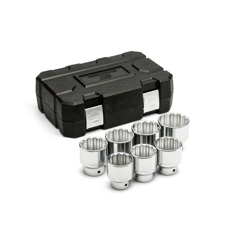Set de 7 piezas de 12 puntos estándar SAE para casquillos de 3/4 de pulgada de GEARWRENCH - 80843
