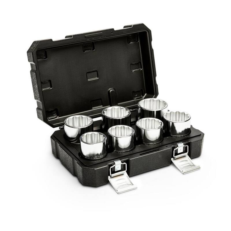 Set de 7 piezas de 12 puntos estándar SAE para casquillos de 3/4 de pulgada de GEARWRENCH - 80843