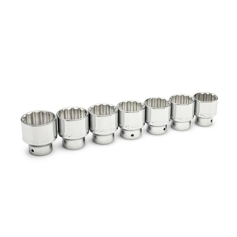 Set de 7 piezas de 12 puntos estándar SAE para casquillos de 3/4 de pulgada de GEARWRENCH - 80843