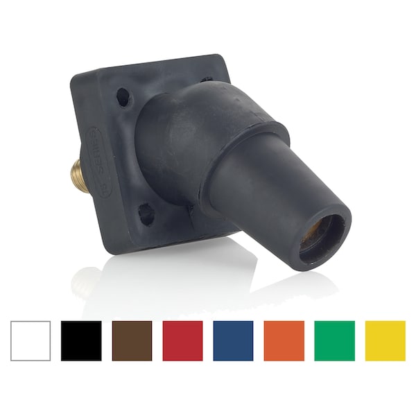 Receptáculo Angulado Leviton, Negro, Hembra, 600Vac, 2-4/0 - 16R30-UE