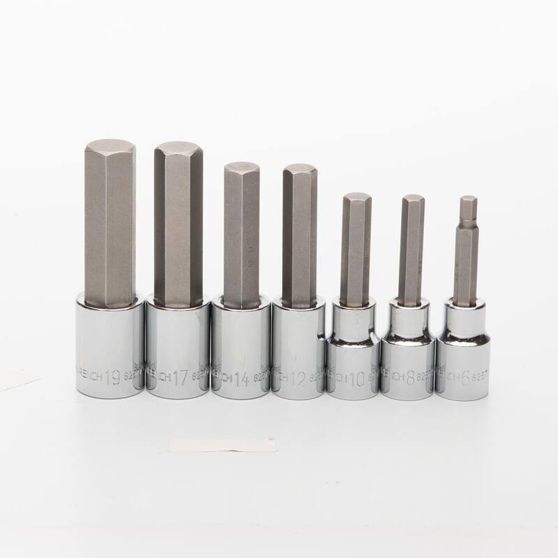Juego de llaves de vaso hexagonales métricas de longitud media de 1/2 pulgada de GEARWRENCH (7 piezas) - 82586