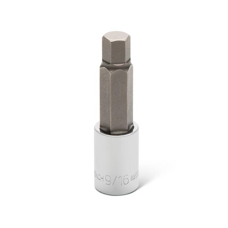 Juego de 8 llaves de vaso hexagonales de longitud media para unidad de 1/2 pulgadas en medidas estándar SAE de GEARWRENCH - 82585