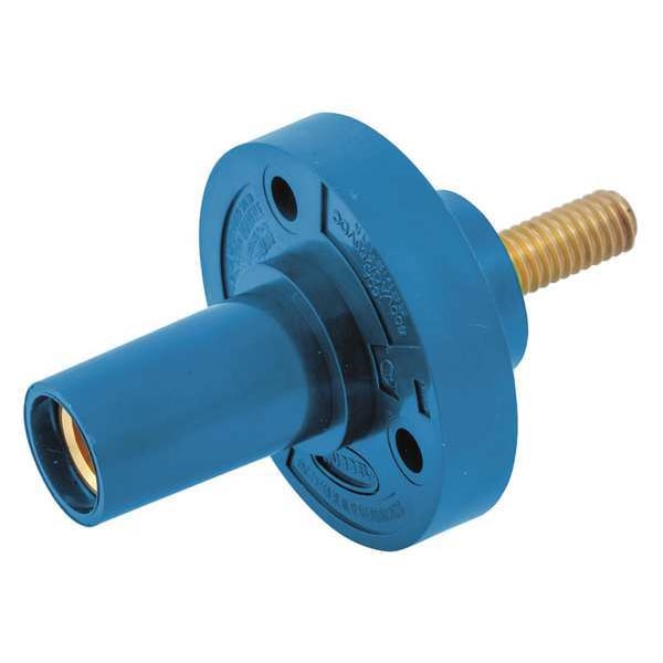 Receptáculo Hubbell Wiring Device-Kellems, perno, azul, cónico, hembra - HBL15FRSBL