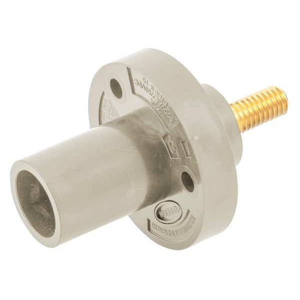Receptáculo Hubbell Wiring Device-Kellems blanco, macho, perno, Serie 15 - HBL15MRSW