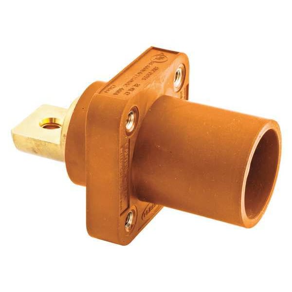 Receptáculo Hubbell Wiring Device-Kellems, Naranja, Macho, Doble Juego, Cónico - HBLMRBO