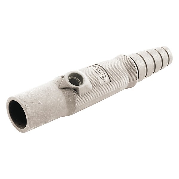 Conector de polo único macho, color blanco - HBL15MBW