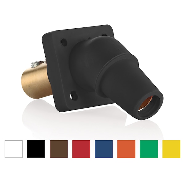 Receptáculo angulado Leviton, azul, punta cónica, hembra - 16R28-UB