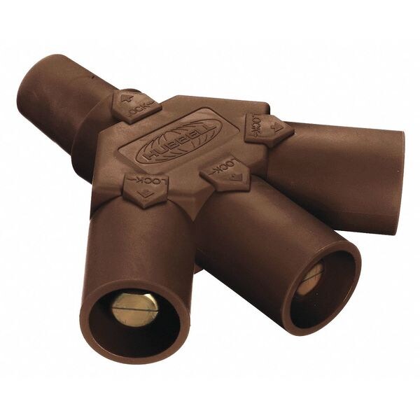 Conector Hubbell Wiring Device-Kellems, 3R, 4X, 12,600VAC/250VDC marrón - HBLF3MBN