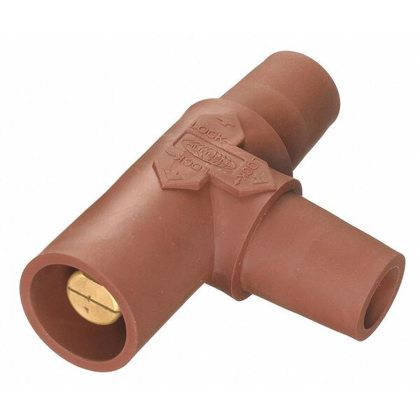 Tee de empalme Hubbell Wiring Device-Kellems, color café, hembra-hembra-macho - HBLTBN
