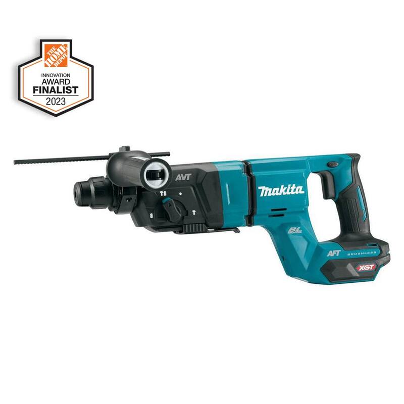 Martillo rotativo sin escobillas inalámbrico Makita 40V max XGT de 1-1/8 pulgadas (empuñadura en D), AFT, Capacidad AWS (Herramienta solamente) - GRH07Z
