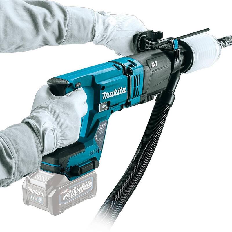Martillo rotativo sin escobillas inalámbrico Makita 40V max XGT de 1-1/8 pulgadas (empuñadura en D), AFT, Capacidad AWS (Herramienta solamente) - GRH07Z