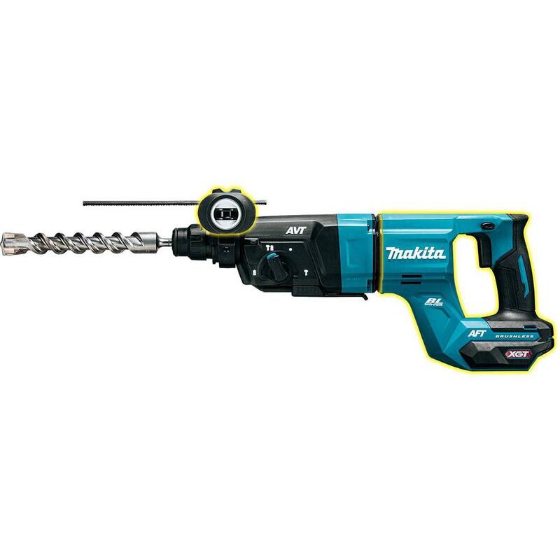 Martillo rotativo sin escobillas inalámbrico Makita 40V max XGT de 1-1/8 pulgadas (empuñadura en D), AFT, Capacidad AWS (Herramienta solamente) - GRH07Z