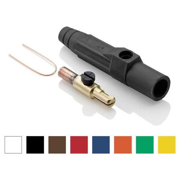 Ensamble de Conector Eléctrico Leviton 15 Serie Macho 140A Blanco - 15D23-UW